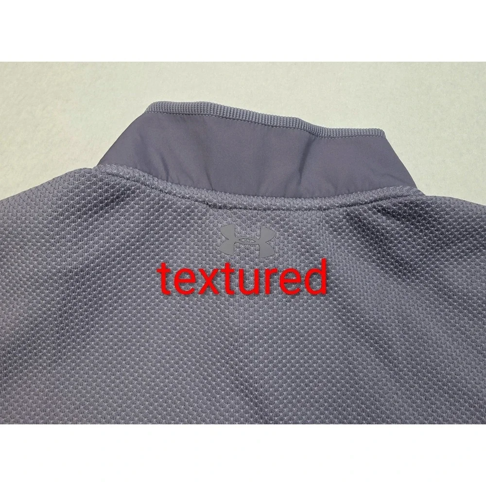 Actual Under Armour Golf 1/4 Snap Sweater Men L Gray Pullover Fleece ColdGear - Picture 7 of 8